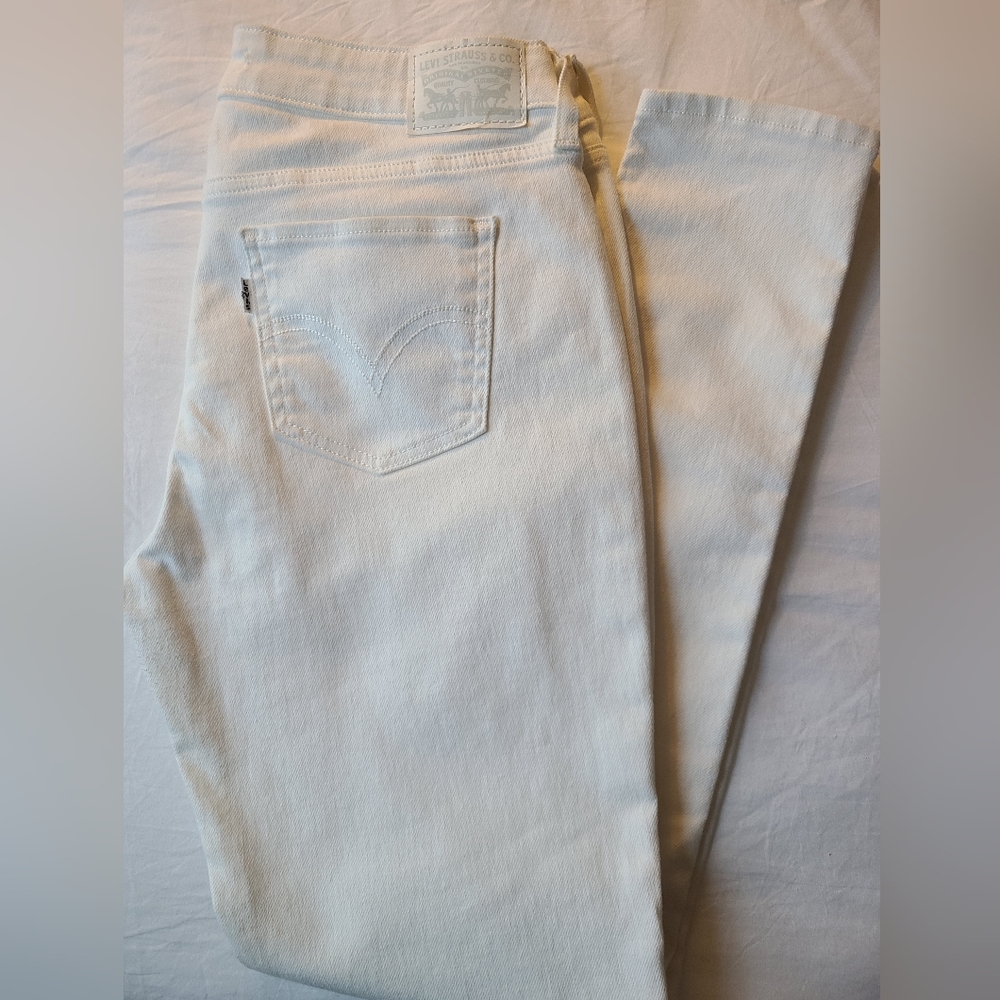 COPY - White 535 Super Skinny Levi Jeans